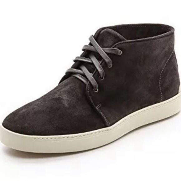 Rag & Bone‎ Kent Desert Sneaker Size 10 Charcoal Gray Distressed Suede Leather - Picture 1 of 8